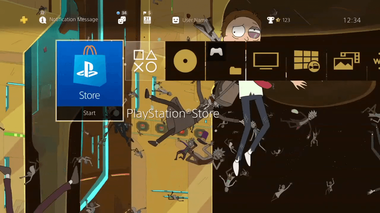 Rick and Morty PS4 Theme